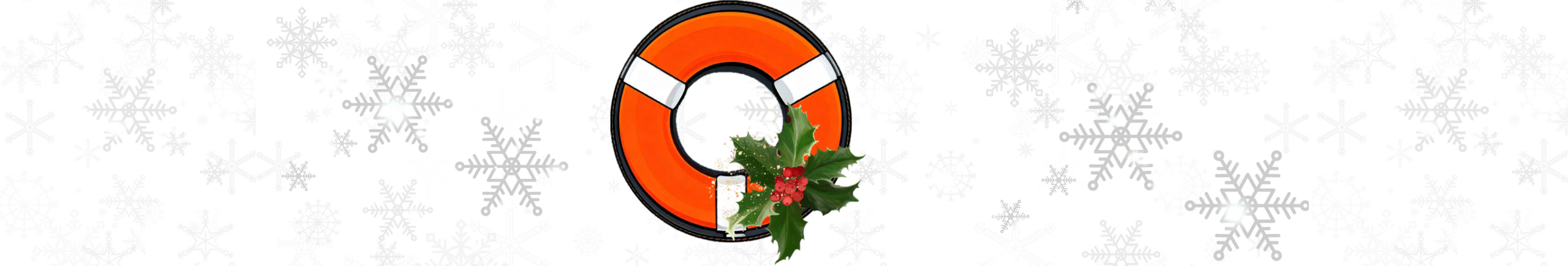 Join us online for the LifeRing 2025 Winter Holiday Hangouts! Image of LifeRing Secular Recovery logo with holly to make it a winter holiday wreath on top of a light dusting of snowflakes