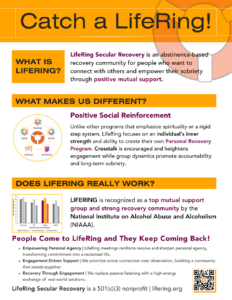 Catch a LifeRing Intro Onesheet - LifeRing Secular Recovery thumbnail image of Catch a LifeRing onesheet