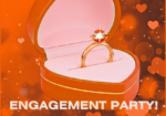 Red heart-shaped box open showing engagement ring with a LifeRing sparkling like a diamond